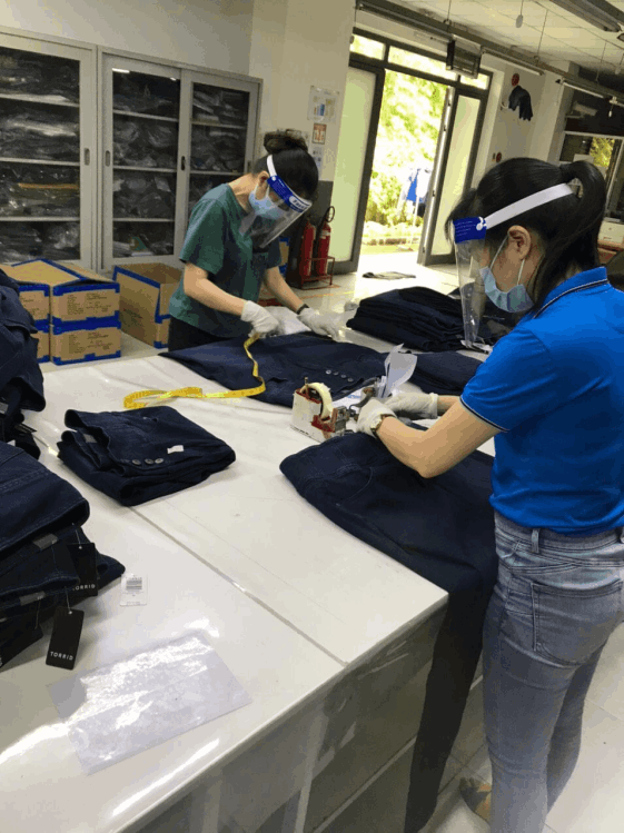 Cutting, Sewing, Packing