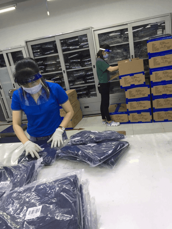 Cutting, Sewing, Packing